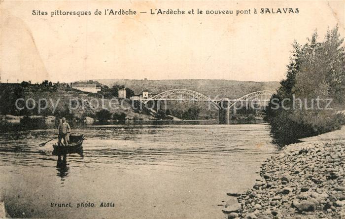 Salavas L'Ardèche et le nouveau pont