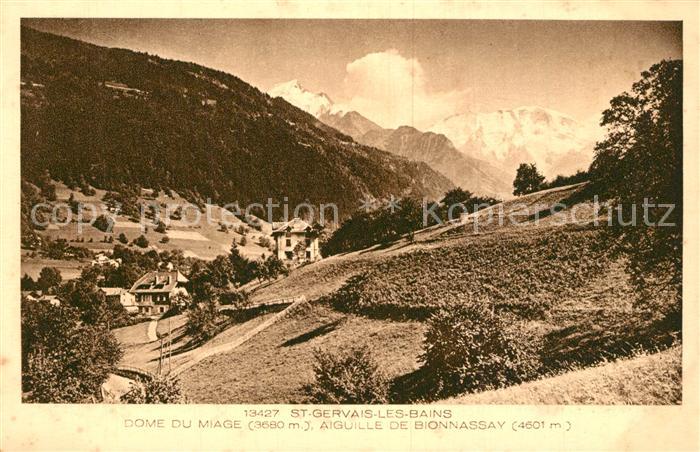Saint-Gervais-les-Bains Panorama Paysage Dôme du Miage Aiguille de Bionnassay Al
