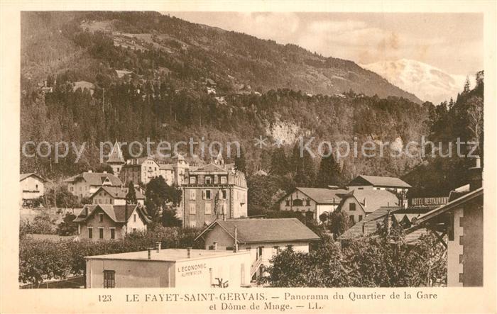 Le Fayet Panorama du Quartier de la Gare et Dôme de Miage Alpes