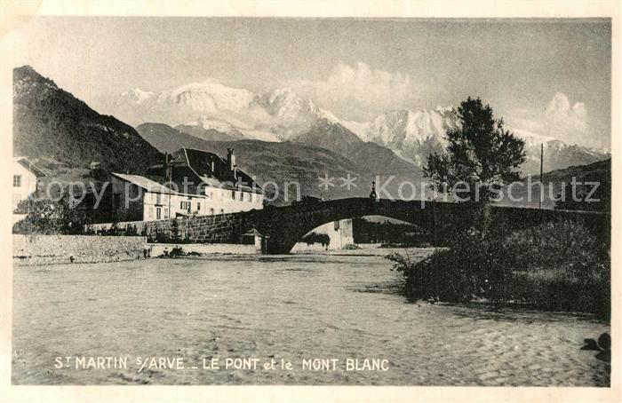 Saint-Martin-sur-Arve Panorama Pont et le Mont Blanc Alpes