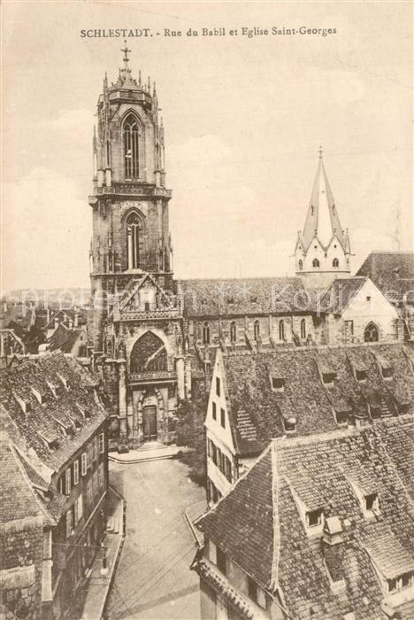 Schlestadt Rue du Babil Eglise Saint Georges