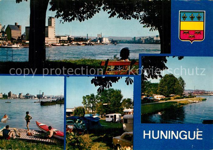 Huningue Hueningen Ville des trois frontières Le Rhin et s