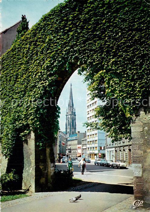Mulhouse Muehlhausen Vue prise du Bollwerk vers l'Eglise Saint Etienne