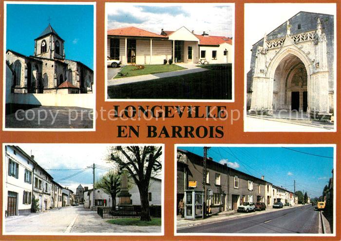 Longeville-en-Barrois Eglise Saint Hilaire Mairie Portail Rue Nationale Grande R