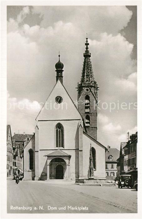 Rottenburg Neckar Dom und Marktplatz