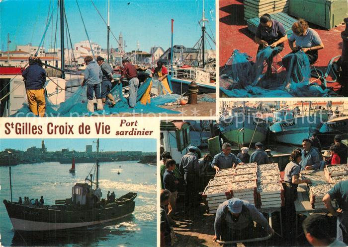 Saint-Gilles-Croix-de-Vie Vendee Port sardinier Vue partielle