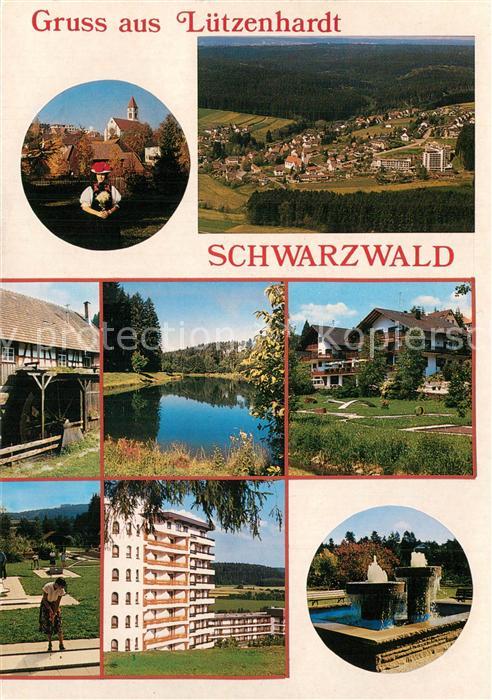 Luetzenhardt Kirche Panorama Badesee Minigolf Brunnen