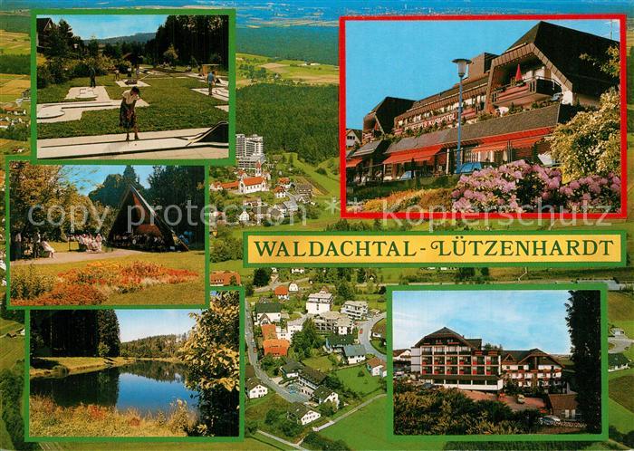 Luetzenhardt Minigolf Kurhotel Musikpavillon Badesee Fliegeraufnahme