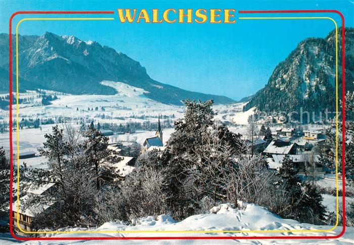 Walchsee Tirol Panorama mit Kaisergebirge