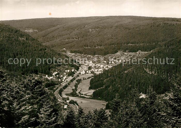 Wildbad Schwarzwald Blick vom Sommerberg ins Enztal