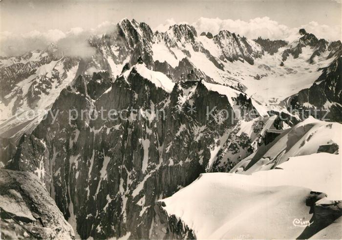 Chamonix Mont Blanc Fliegeraufnahme