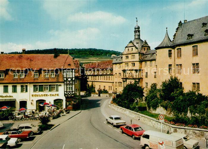 Bad Mergentheim Schlossplatz mit Schloss Cafe