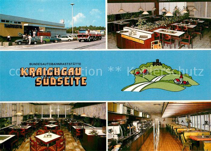 Sinsheim Elsenz BAB Raststaette Kraichgau Suedseite Gastraeume