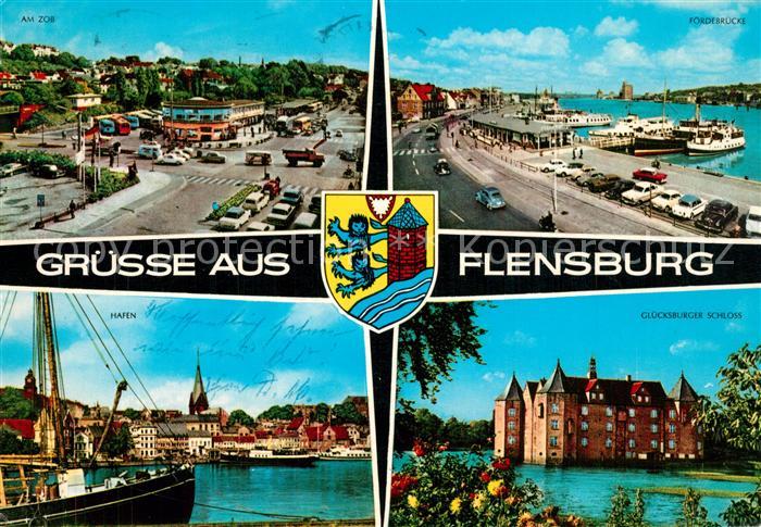 Flensburg ZOB Foerdebruecke Hafen Gluecksburger Schloss