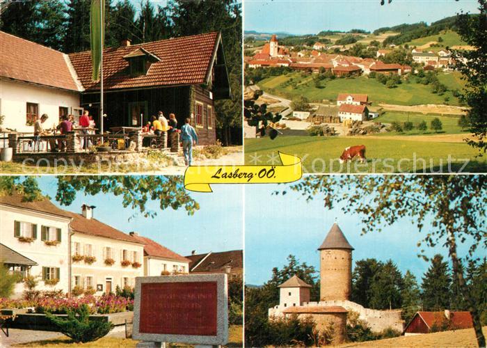 Lasberg Braunberghuette Marktplatz Burgruine Dornach Buergerhaeuser
