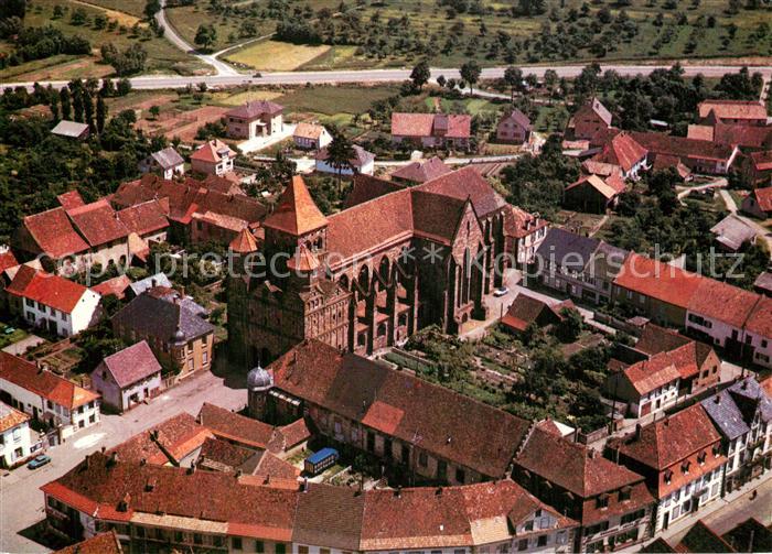 Marmoutier Vue aerienne de l’ancienne Abbaye Benedictine avec l'Abbatiale