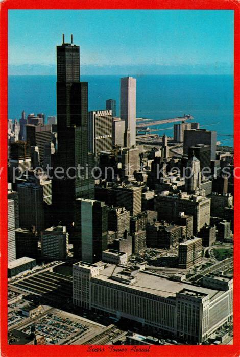 Chicago Illinois Sears Tower Air View