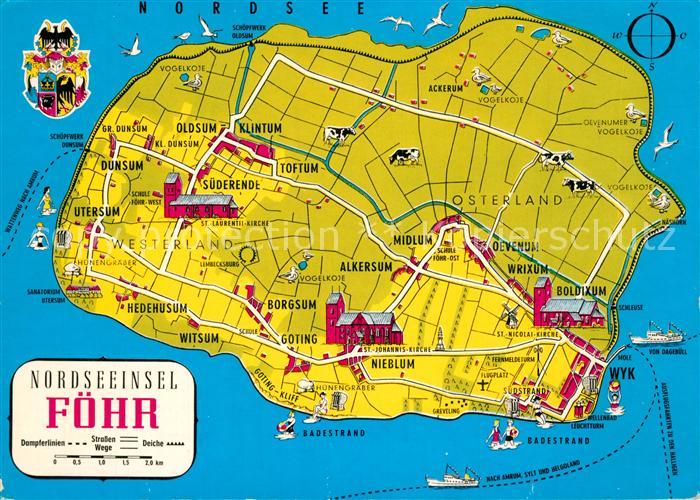 Insel Foehr Inselkarte