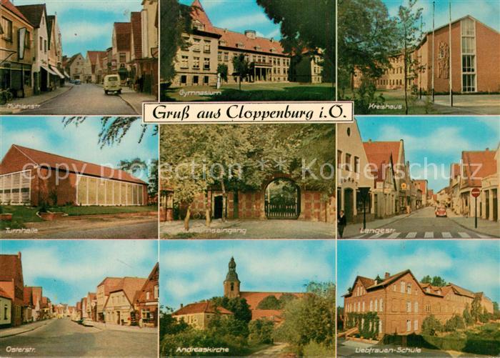 Cloppenburg Muehlenstr Gymnasium Kreishaus Turnhalle Museumseingang Langestr Ost