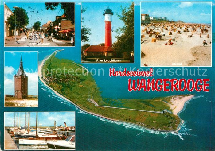 Wangerooge Nordseebad Zedeliusstrasse Westturm Jachthafen Alter Leuchtturm Stran