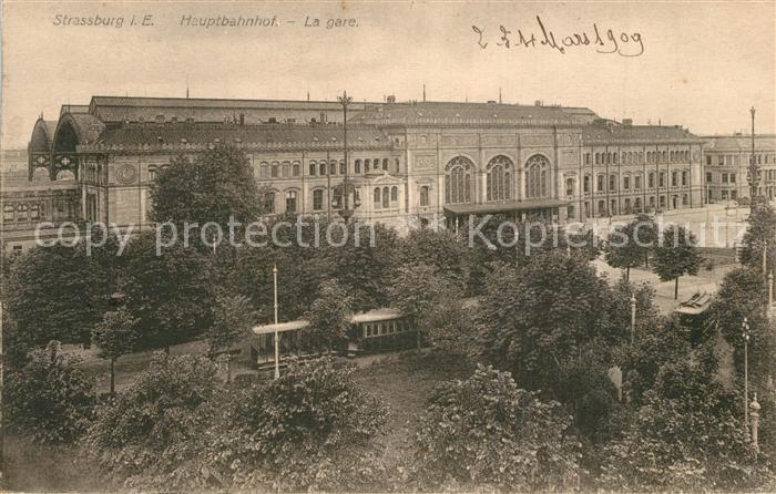Strassburg Elsass Bahnhof Gare