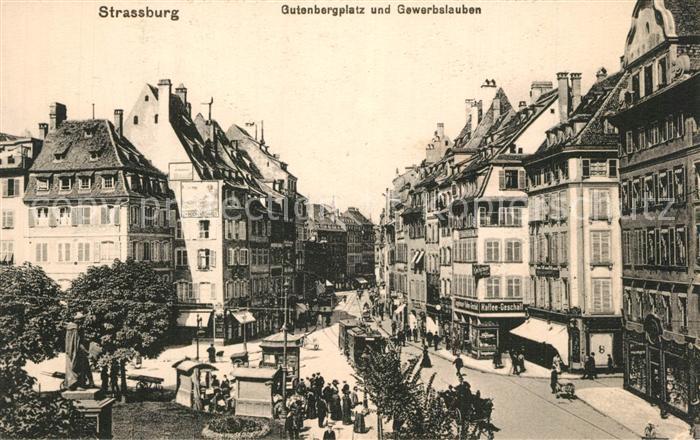 Strasbourg Alsace Gutenbergplatz und Gewerbslauben