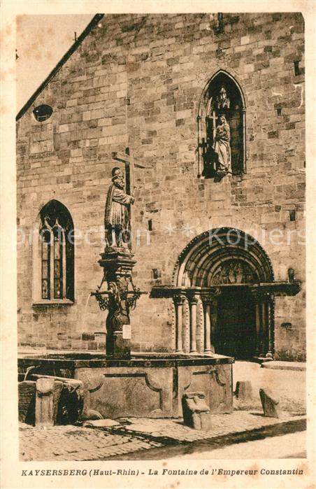 Kaysersberg Haut Rhin Fontaine de L Empereur Constantin