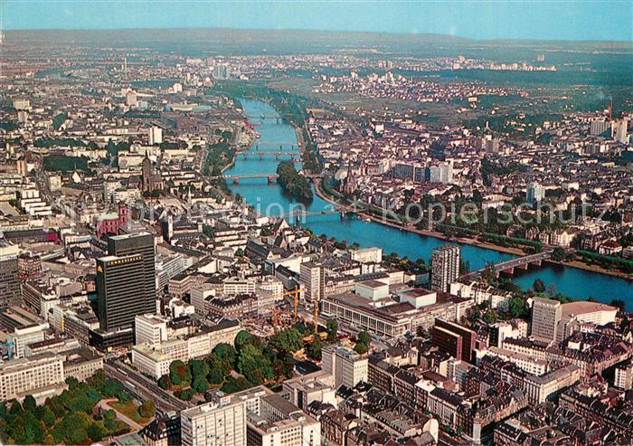 Frankfurt Main Fliegeraufnahme Mainpartie