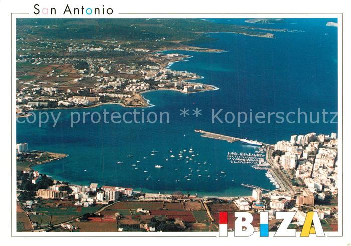 San Antonio Ibiza Fliegeraufnahme mit Hafen