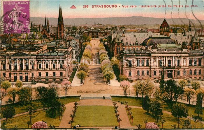 Strasbourg Alsace Vue vers l’Universite prise du Palais du Rhin