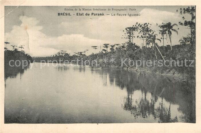 Bresil Etat du Parana Le fleuve Iguassu