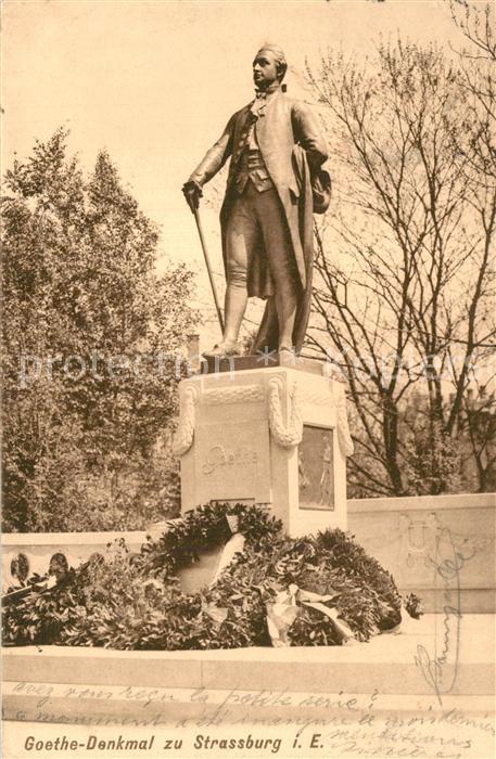 Strassburg Elsass Goethe Denkmal