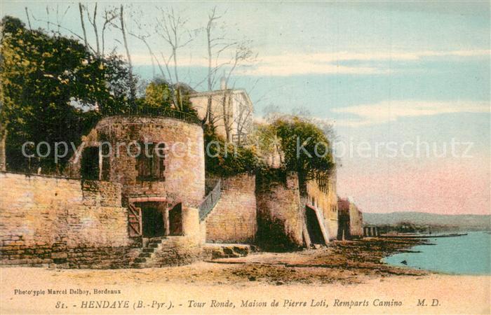 Hendaye Pyrenees Atlantiques Tour Ronde Maison de Pierre Loti Remparts Camino