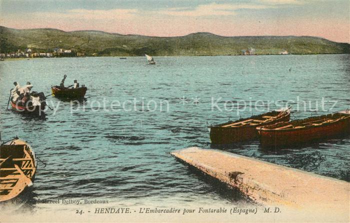Hendaye Pyrenees Atlantiques Embarcadere pour Fontarabie
