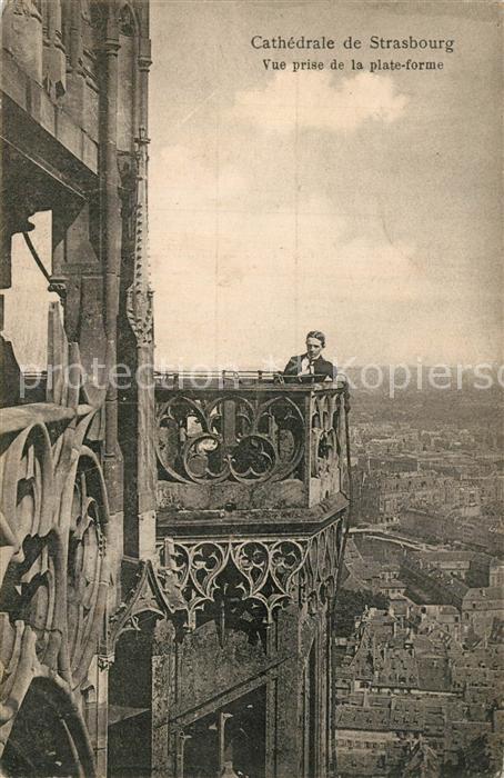 Strasbourg Alsace Cathedrale Vue prise de la plate forme