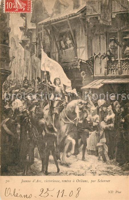 Orleans Loiret Jeanne d’Arc victorieuse rentre a Orleans par Scherrer