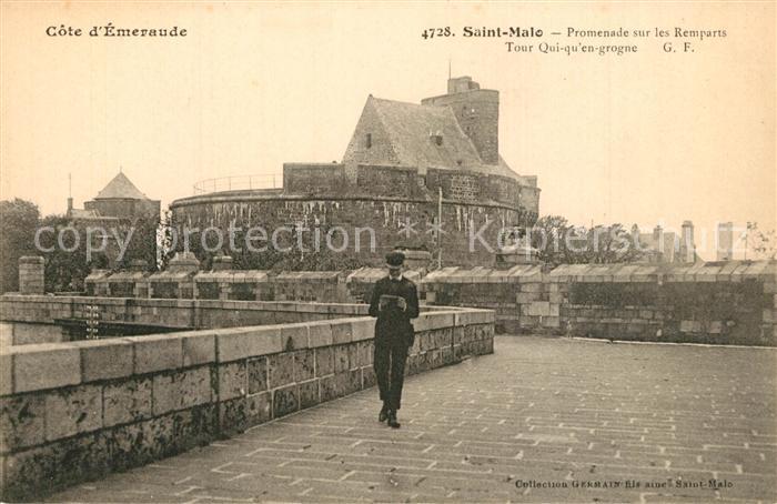 Saint-Malo 35 Promenade sur les Remparts Tour Qui-qu en grogne