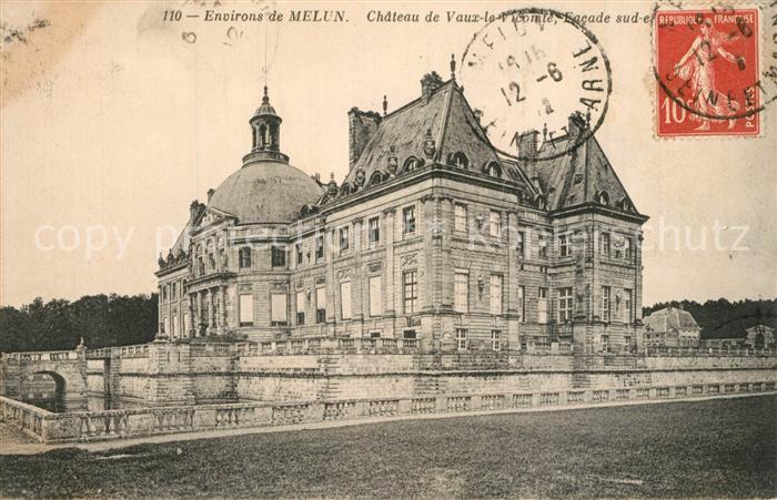 Melun Seine et Marne Chateau de Vaux le Vicomte Facade sud-est