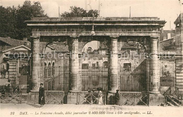 Dax Landes La Fontaine chaude debit journalier 2400000 lites