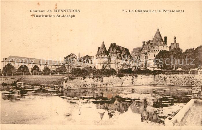 Mesnieres-en-Bray Le Chateau et le Pensionnat Institution St Joseph