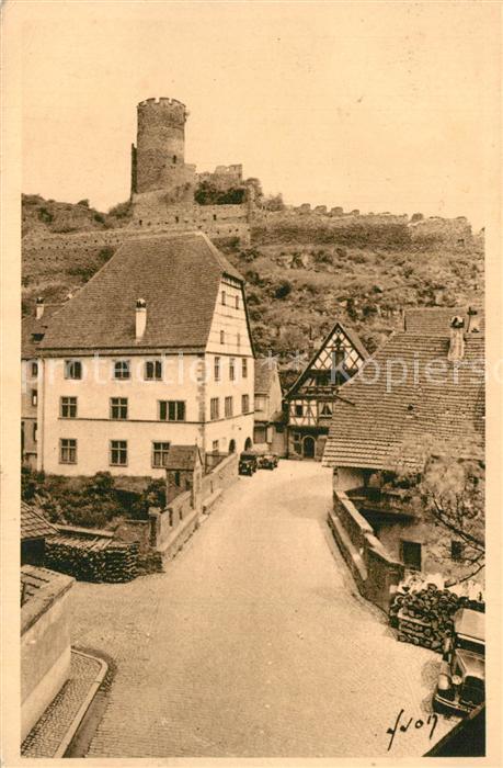 Kaysersberg Haut Rhin Ruines du Chateau Le Musee et le Pont fortifie