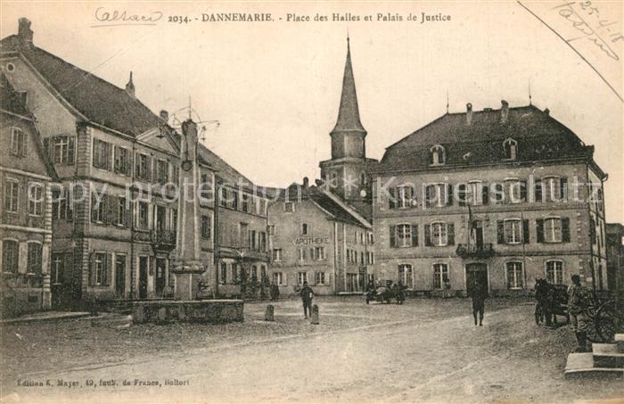 Dannemarie Haut-Rhin Place des Halles et Palais de Justice