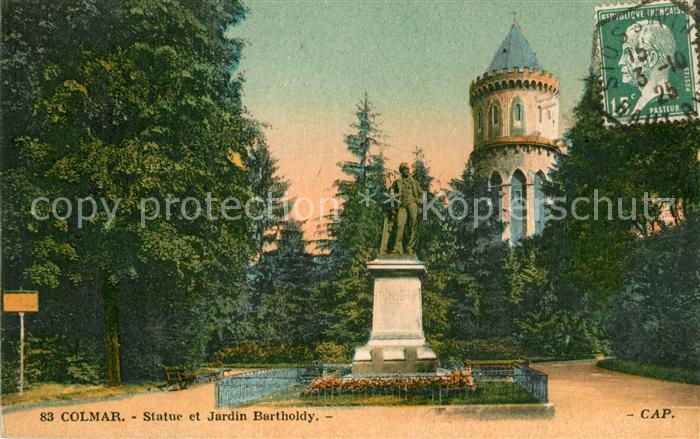 Colmar Haut Rhin Elsass Statue et Jardin Bartholdy