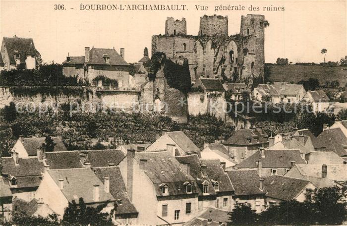 Bourbon-l Archambault Vue generale des ruines
