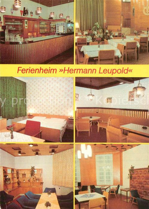Bad Saarow-Pieskow Ferienheim Hermann Leupold Theresienhof Bar Gastraeume Zimmer