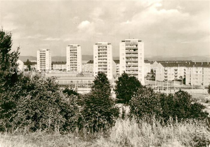 Plauen Vogtland Blick zu den Punkthaeusern