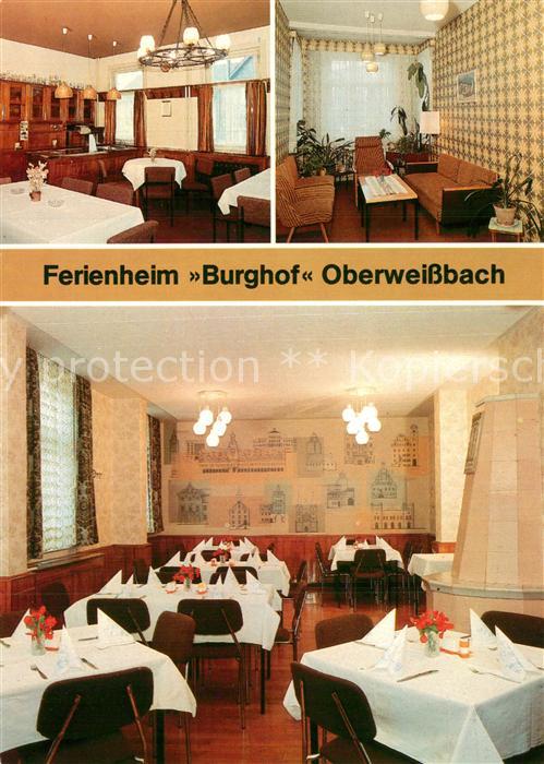 Oberweissbach Ferienheim Burghof Gaststaette Diele Speisesaal