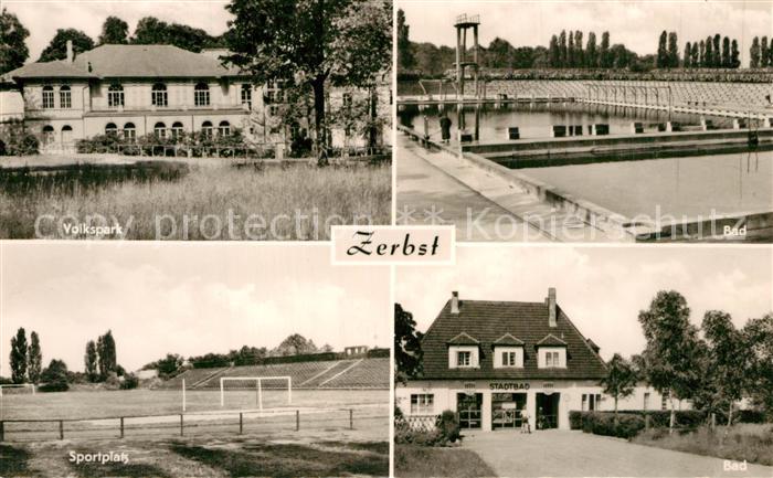 Zerbst Volkspark Bad Sportplatz Stadtbad