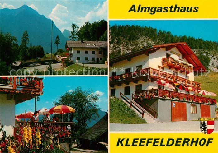 Strobl Wolfgangsee Almgasthaus Kleefelderhof Terrasse