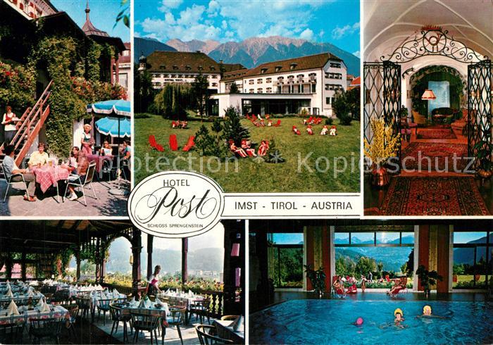 Imst Tirol Hotel Post Schloss Sprengenstein Gastraum Hallenbad